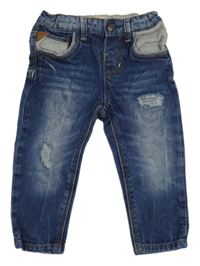 Tmavomodré rifle s prošoupáním Zara