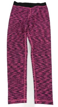 Černo-růžové melírované sportovní legíny Crivit