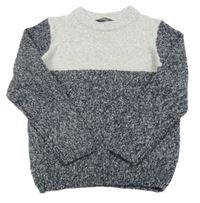 Tmavomodro-šedý svetr Primark