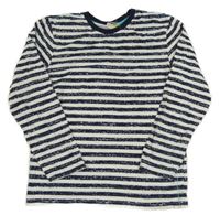 Tmavomodro-bílé pruhované triko Kids