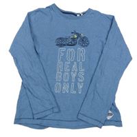 Modré triko s motorkou