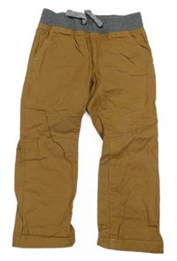 Pískové plátěné podšité kalhoty Dopodopo 