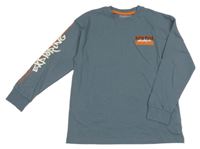 Světlemodré triko se snowboardistou Primark 