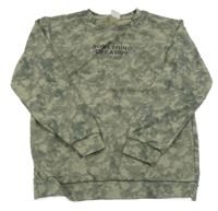 Khaki-béžová melírovaná mikina s nápisem LC Waikiki 