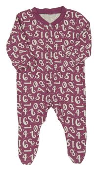 Růžový overal s čísly 