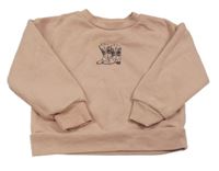 Starorůžová oversize mikina s botami Primark