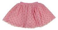 Světlerůžová puntíkovaná tylová sukně DopoDopo 