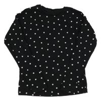 Černé triko s puntíky George 