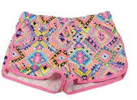 Růžovo-barevné vzorované plážové kraťasy C&A