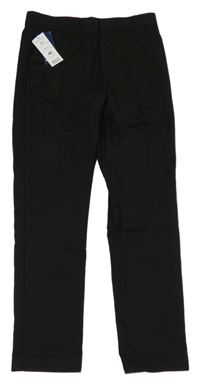 Nové - Černé společenské slim kalhoty s puky George 