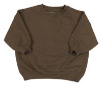 Hnědá vzorovaná oversize mikina Next