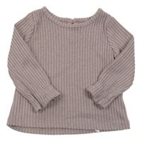 Fialovošedý žebrovaný svetr Primark