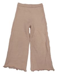 Světlerůžové pletené culottes kalhoty George 