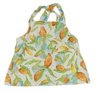 Bílý crop top s tulipánky ZARA