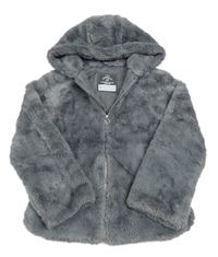 Šedá kožešinová podšitá bunda s kapucí George