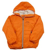 Tmavooranžová šusťáková jarní bunda s kapucí Next