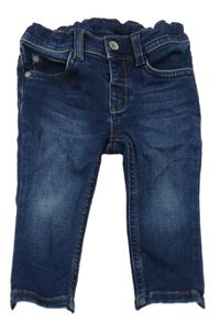 Tmavomodré skinny teplákové rifle Mexx