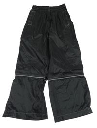Černé šusťákové nepromokavé kalhoty POCOPIANO
