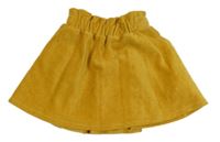 Okrová paper bag manšestrová sukně OKaïdi