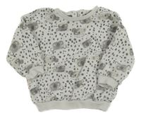 Světlešedo-tmavošedá vzorovaná oversize mikina s koalami Matalan