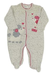 Smetanový overal s pudlíky a kytičkami Topomini