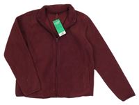 Nové - tmavovínová fleecová propínací mikina H&M