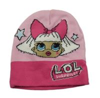 Světlerůžovo-tmavorůžová čepice s L.O.L. SURPRISE!