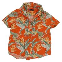 Červená košile s listy Next