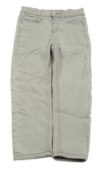 Světlešedé slim fit teplákové rifle H&M