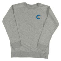 Šedá melírovaná mikina s potiskem 