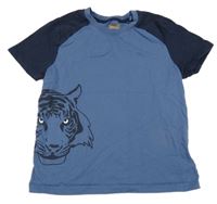 Modro-tmavomodré tričko s tygrem Pepperts!