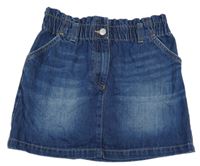 Tmavomodrá paper bag riflová sukně Next