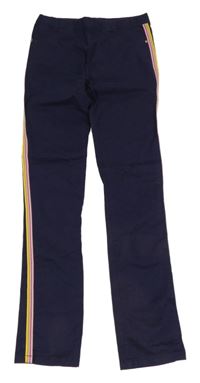Tmavomodré skinny kalhoty s pruhy Kids