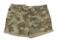 Béžové army plátěné kraťasy F&F