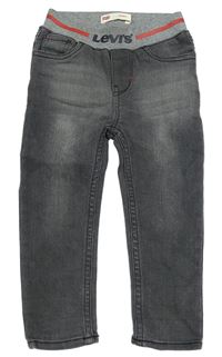 Tmavošedé skinny rifle s úpletovým pasem Levi´s