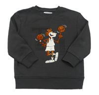 Antracitová mikina s tygrem a basketbalovými míči Primark