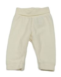 Smetanové fleecové tepláky H&M