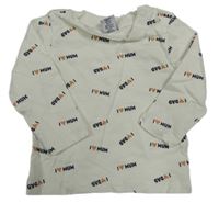 Smetanové triko s nápisy Dopodopo