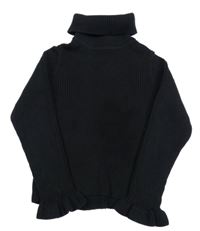 Černý žebrovaný svetrový rolák Matalan