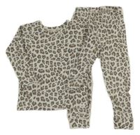 Béžové pyžamo s leopardím vzorem GAP
