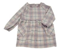 Šedo-levandulovo-černé kostkované šaty Primark