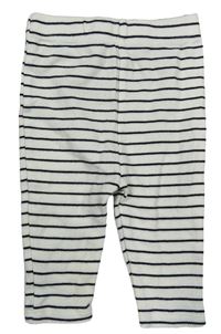 Bílo-černé pruhované lehké tepláky Next