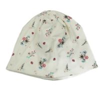 Smetanová květovaná bavlněná čepice Dopodopo