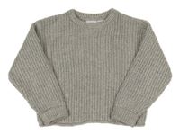 Šedý melírovaný svetr Zara