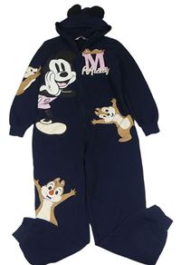 Tmavomodrá tepláková kombinéze s Mickeym a kapucí H&M