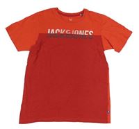 Červené tričko s logem JACK&JONES
