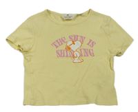 Žluté crop tričko se Snoopym H&M