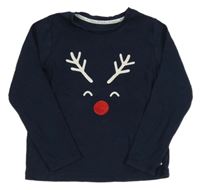 Tmavomodré pyžamové triko se sobem George