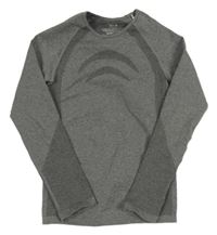 Šedé vzorované thermo triko Crane