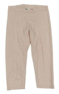 Světlerůžové puntíkaté crop pyžamové kalhoty H&M